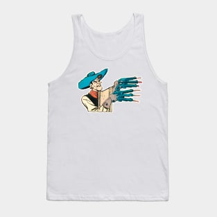 Cowboy shooting with revolver several times Tank Top